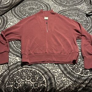 Varley Mauve Zip-Up Top